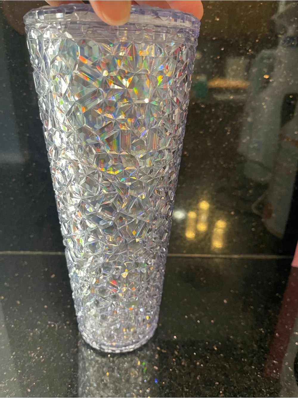 Starbucks Iridescent Faceted Tumbler - Clear with Rainbow Hues
